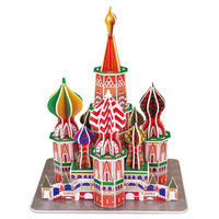 3D Cardboard Jigsaw Puzzle St Basils Cathedral