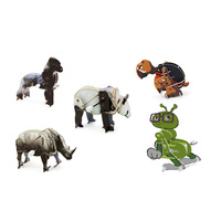 3D Wind Up Toy Puzzles Animals Pack of 5